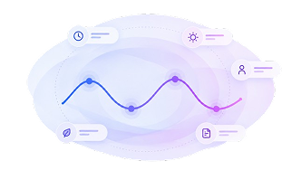Abstract illustration representing a pattern shown together with relevant context